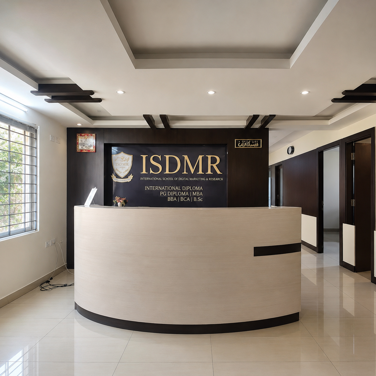 ISDMR Institute Hyderabad Reception Area and Student Help Desk